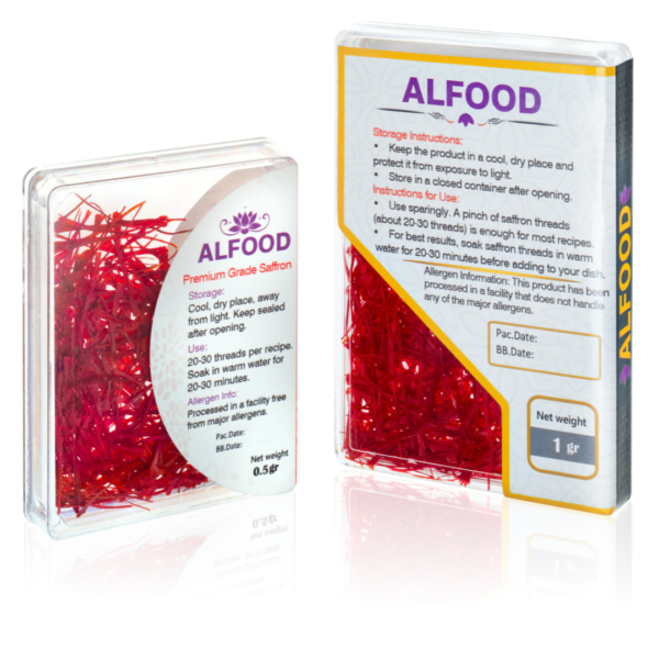 ALFOOD Premium Grade Saffron – 100% Pure & Natural (Available in 1g & 0.5g Variations) - Image 2